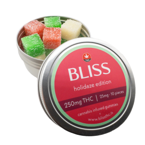 Bliss Holidaze Edition Gummies – 250mg THC