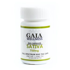 Alternative view of Gaia 25mg Sativa RSO 30 Capsules UK